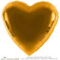Folienballon Herz gold metallic 45cm = 18inch