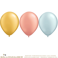 10 Latexballons Rund div. Farben Metallic 40cm Umf. 140cm 16inch Ballon