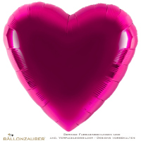 Folienballon Herz pink metallic 45cm = 18inch