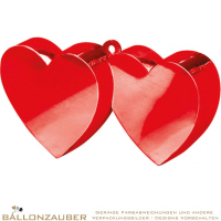 Ballongewicht Doppelherz rot 170 gr. fr Folien- u. Latexballons