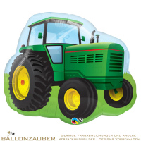 Folienballon Fahrzeug Traktor Grn 86cm = 34inch Qualatex