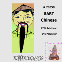 Bart Chinese China Asien schwarz Echthaar
