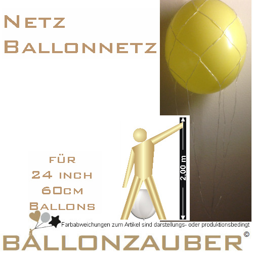 Netz Ballonnetz Kunststoff-Geflecht fr Riesenballons 24inch 60cm 200 cm Umfang