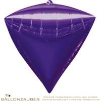 Folienballon Diamondz Lila Metallic 38cm = 15inch