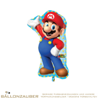 Folienballon Super Mario blau rot 83cm = 33inch