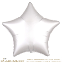 Folienballon Stern White Satin Luxe 45cm = 18inch