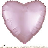 Folienballon Herz Pastel-Pink Satin Luxe 45cm = 18inch