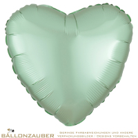 Folienballon Herz Mint-Grn Satin Luxe 45cm = 18inch