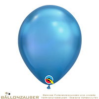 Latexballon Rund blau Chrome 30cm = 11inch Umf. 95cm