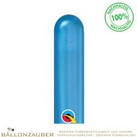 Latexballon Modellierballon Q260 blau Chrome 5cm = 60inch Lnge 150cm