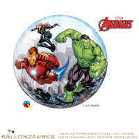 Folienballon Bubble Marvel Avengers Bunt Transparent 56cm = 22inch