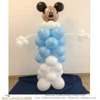 Ballonskulptur Mickey/Minnie Maus SUPERSCHLANK Wunschfarben 160cm Hhe