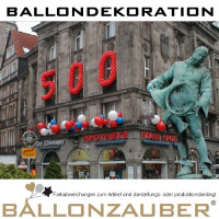 Ballonskulptur Ziffer Zahl Buchstabe div. Farben Neuerffnung Party div. Formen, je nach Skulptur div. Farben