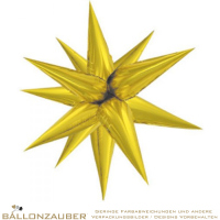 Folienballon Stern Starburst gold metallic 70cm = 28inch 3D
