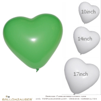 Latexballon Herz Grn 45cm = 17inch Umf. 130cm