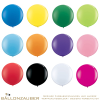 Latexballon Rund Farbe bunt gemischt Standard/Pastell 50cm = 18inch Umf. 150cm