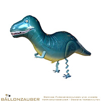 Folienballon Airwalker T-Rex Tyranno Dinosaurier trkis blau 75cm = 30inch
