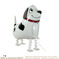 Folienballon Airwalker Dog Dalmata Hund Dalmatiner wei schwarz 55cm = 22inch