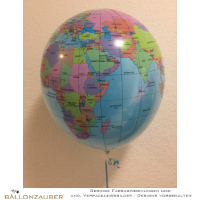 Folienhlle Rund Weltkugel bunt 35cm = 14inch +passender Latexballon
