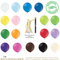 Latexballon Rundform Riesenballon freie Farbwahl Standard/Pastell 80cm = 32inch Umf. 225cm