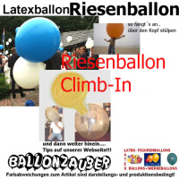 Latexballon Einsteigeballon Climb In Klar Transparent 200cm Umf. 600cm