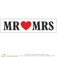 Autokennzeichen Nummernschild Mr. & Mrs. Hochzeit wei schwarz rot