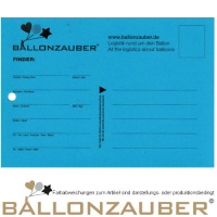 50 Stck Weitflugkarten Neutral Ballonzauber Standard blau fr