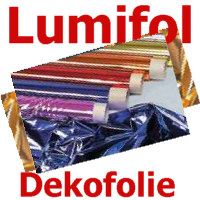Folie Lumifol rot/silber 130cm x 30m Dekofolie