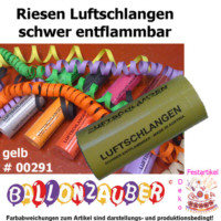 Luftschlangen Riesenluftschlangen Gelb Karneval Deko