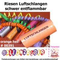 Luftschlangen Riesenluftschlangen Orange-hell Karneval
