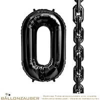 Folienballon Kettenglied Decolink Schwarz Metallic 86cm = 34inch