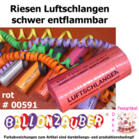 Luftschlangen Riesenluftschlangen Rot Karneval Deko
