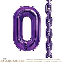 Folienballon Kettenglied Decolink Violett Metallic 86cm = 34inch