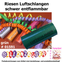 Luftschlangen Riesenluftschlangen Grün Karneval Deko