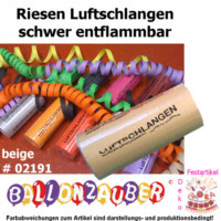 Luftschlangen Riesenluftschlangen Beige / Elfenbein Karneval Deko