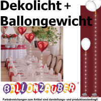 Dekolicht Ballongewicht in Einem = LED String Light Typ1, 1m blinkend weiß