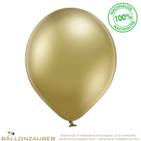Latexballon Rund gold Glossy Ø13cm = 5inch Umf. 40cm