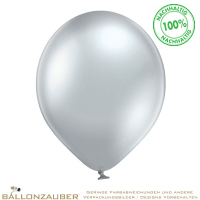 Latexballon Rund silber Glossy Ø13cm = 5inch Umf. 40cm