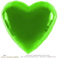 Folienballon Herz hellgrün metallic 45cm = 18inch