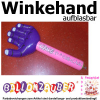 Dekofigur Winkehand Hand aufblasbar ca. 45cm Ø Badespaß Wasserspaß