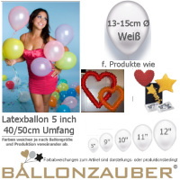 100 Qualitäts-Deko-Ballons Rund Weiß