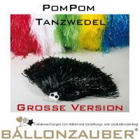 Tanzwedel weiß Disco Cheerleader Karneval PomPom 220g