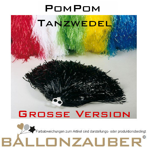 Tanzwedel wei Disco Cheerleader Karneval PomPom 220g