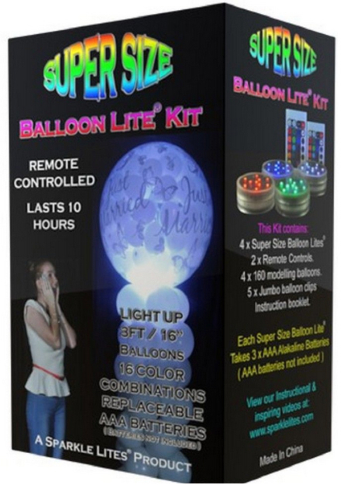 LED 4-er-Set f. Riesenballons,m.RemoteControl,