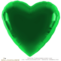 Folienballon Herz grün metallic 45cm = 18inch