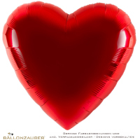 Folienballon Herz rot metallic 45cm = 18inch