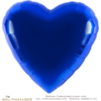 Folienballon Herz blau metallic 45cm = 18inch