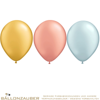 10 Latexballons Rund div. Farben Metallic Ø40cm Umf. 140cm 16inch Ballon