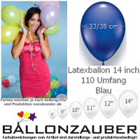 100 Ballons Blau Ø33cm Umf.110cm
