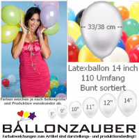 100 Ballons Bunt sortiert